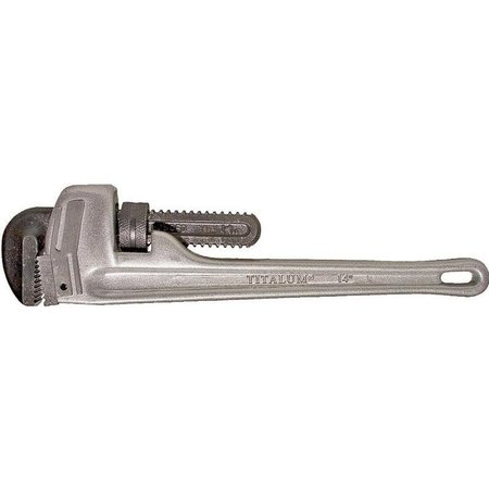 SUPERIOR TOOL 0 Pipe Wrench, 2 in Jaw, 14 in L, Straight Jaw, Aluminum, EpoxyCoated 4814